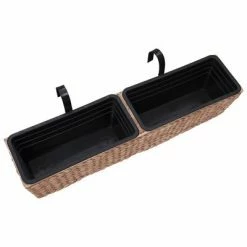 VidaXL Jardinières 2 pcs Jacinthe d'eau Marron -Pots & cache-pots Soldes 2022 image 4 45581