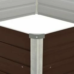 VidaXL Jardinière surélevée Marron 129x129x46 cm Acier galvanisé 9 VidaXL Jardinière surélevée Marron 129x129x46 cm Acier galvanisé -Pots & cache-pots Soldes 2022 image 4 45710