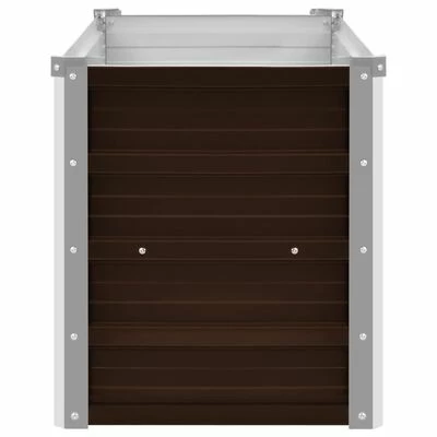 VidaXL Lit surélevé de jardin Marron 160x40x45 cm Acier galvanisé 4 VidaXL Lit surélevé de jardin Marron 160x40x45 cm Acier galvanisé – Image 4