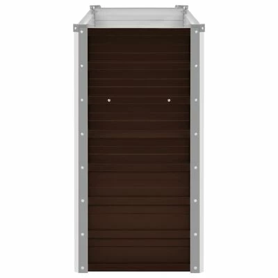 VidaXL Lit surélevé de jardin Marron 100x40x77 cm Acier galvanisé 4 VidaXL Lit surélevé de jardin Marron 100x40x77 cm Acier galvanisé – Image 4