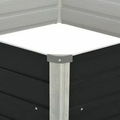 VidaXL Jardinière surélevée Anthracite 129x129x45 cm Acier galvanisé 9 VidaXL Jardinière surélevée Anthracite 129x129x45 cm Acier galvanisé -Pots & cache-pots Soldes 2022 image 4 45723
