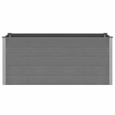 VidaXL Lit surélevé de jardin Gris 200x50x91 cm WPC 4 VidaXL Lit surélevé de jardin Gris 200x50x91 cm WPC – Image 4