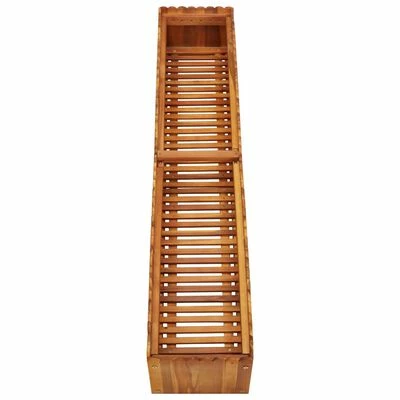 VidaXL Lit surélevé de jardin 150x30x25 cm Bois massif d'acacia 4 VidaXL Lit surélevé de jardin 150x30x25 cm Bois massif d'acacia – Image 4