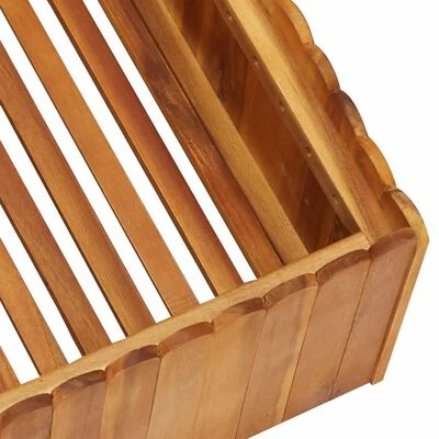 VidaXL Lit surélevé de jardin 50x50x25 cm Bois massif d'acacia 4 VidaXL Lit surélevé de jardin 50x50x25 cm Bois massif d'acacia – Image 4
