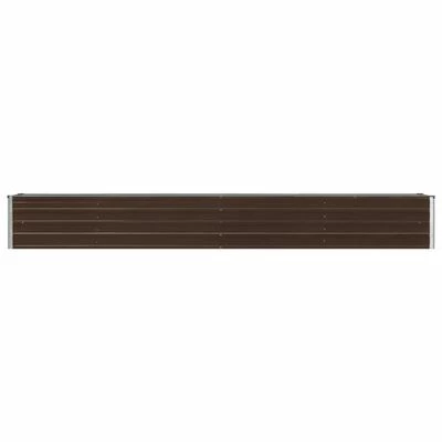VidaXL Lit surélevé de jardin Acier galvanisé 320x40x45 cm Marron 4 VidaXL Lit surélevé de jardin Acier galvanisé 320x40x45 cm Marron – Image 4