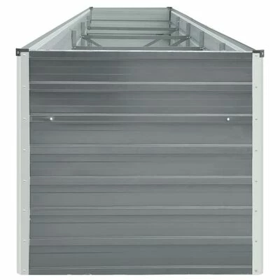 VidaXL Lit surélevé de jardin Acier galvanisé 400x80x45 cm Gris 4 VidaXL Lit surélevé de jardin Acier galvanisé 400x80x45 cm Gris – Image 4