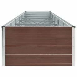 VidaXL Lit surélevé de jardin Acier galvanisé 480x80x45 cm Marron -Pots & cache-pots Soldes 2022 image 4 47066