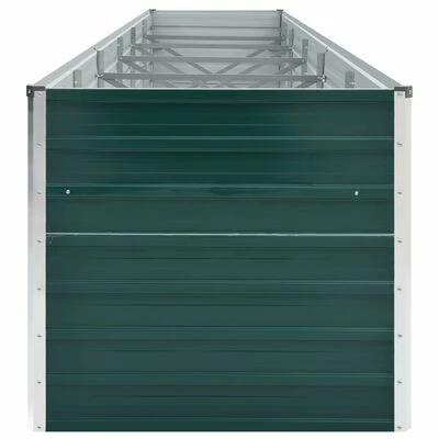 VidaXL Lit surélevé de jardin Acier galvanisé 480x80x77 cm Vert 4 VidaXL Lit surélevé de jardin Acier galvanisé 480x80x77 cm Vert – Image 4