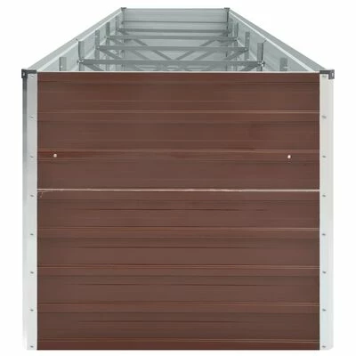 VidaXL Lit surélevé de jardin Acier galvanisé 480x80x77 cm Marron 4 VidaXL Lit surélevé de jardin Acier galvanisé 480x80x77 cm Marron – Image 4