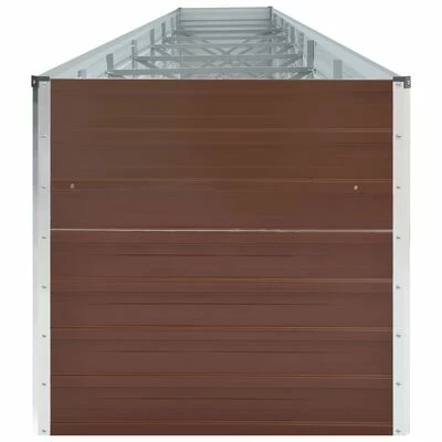 VidaXL Lit surélevé de jardin Acier galvanisé 600x80x77 cm Marron 4 VidaXL Lit surélevé de jardin Acier galvanisé 600x80x77 cm Marron – Image 4
