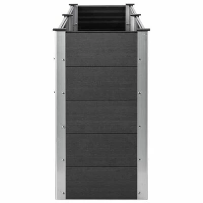 VidaXL Lit surélevé de jardin 250x100x91 cm WPC Gris 4 VidaXL Lit surélevé de jardin 250x100x91 cm WPC Gris – Image 4