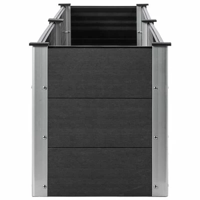 VidaXL Lit surélevé de jardin 300x50x54 cm WPC Gris 4 VidaXL Lit surélevé de jardin 300x50x54 cm WPC Gris – Image 4