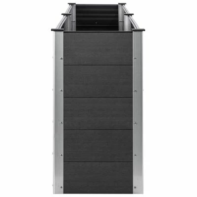 VidaXL Lit surélevé de jardin 300x100x91 cm WPC Gris 4 VidaXL Lit surélevé de jardin 300x100x91 cm WPC Gris – Image 4