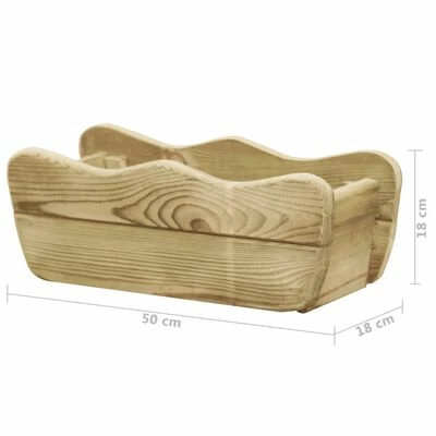 VidaXL Lit surélevé de jardin 50x18x18 cm Bois de pin imprégné 4 VidaXL Lit surélevé de jardin 50x18x18 cm Bois de pin imprégné – Image 4