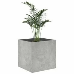 VidaXL Jardinière Gris béton 40x40x40 cm Bois d'ingénierie -Pots & cache-pots Soldes 2022 image 4 808796