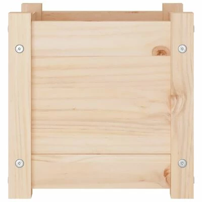 VidaXL Jardinière d'extérieur 31x31x31 cm Bois de pin massif 4 VidaXL Jardinière d'extérieur 31x31x31 cm Bois de pin massif – Image 4