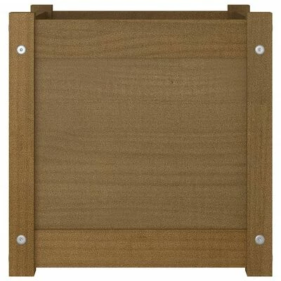 VidaXL Jardinière d'extérieur Marron miel 40x40x40 cm Bois de pin 4 VidaXL Jardinière d'extérieur Marron miel 40x40x40 cm Bois de pin – Image 4