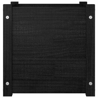 VidaXL Jardinière d'extérieur Noir 40x40x40 cm Bois de pin massif 4 VidaXL Jardinière d'extérieur Noir 40x40x40 cm Bois de pin massif – Image 4