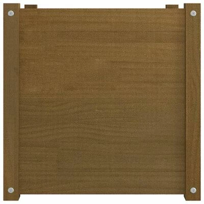 VidaXL Jardinières 2 pcs Marron miel 50x50x50 cm Bois de pin massif 4 VidaXL Jardinières 2 pcs Marron miel 50x50x50 cm Bois de pin massif – Image 4