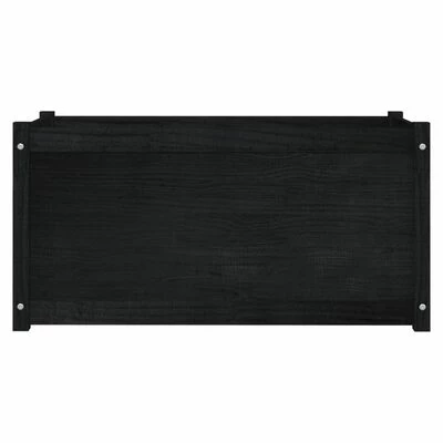 VidaXL Jardinière Noir 100x50x50 cm Bois de pin massif 4 VidaXL Jardinière Noir 100x50x50 cm Bois de pin massif – Image 4