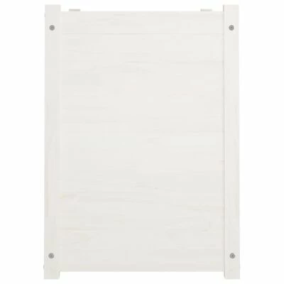 VidaXL Jardinière d'extérieur Blanc 100x50x70 cm Bois de pin massif 4 VidaXL Jardinière d'extérieur Blanc 100x50x70 cm Bois de pin massif – Image 4