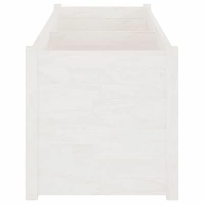 VidaXL Jardinière d'extérieur Blanc 150x50x50 cm Bois de pin massif 4 VidaXL Jardinière d'extérieur Blanc 150x50x50 cm Bois de pin massif – Image 4