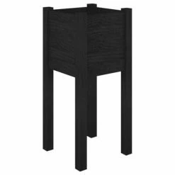 VidaXL Jardinières d'extérieur 2 pcs Noir 31x31x70 cm Bois de pin 9 VidaXL Jardinières d'extérieur 2 pcs Noir 31x31x70 cm Bois de pin -Pots & cache-pots Soldes 2022 image 4 810788