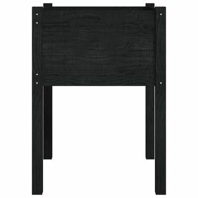 VidaXL Jardinière Noir 50x50x70 cm Bois de pin massif 4 VidaXL Jardinière Noir 50x50x70 cm Bois de pin massif – Image 4