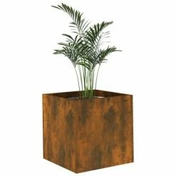 VidaXL Jardinière Chêne fumé 40x40x40 cm Bois d'ingénierie -Pots & cache-pots Soldes 2022 image 4 820499