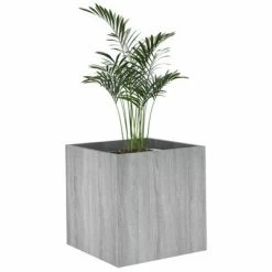 VidaXL Jardinière Sonoma gris 40x40x40 cm Bois d'ingénierie -Pots & cache-pots Soldes 2022 image 4 820500