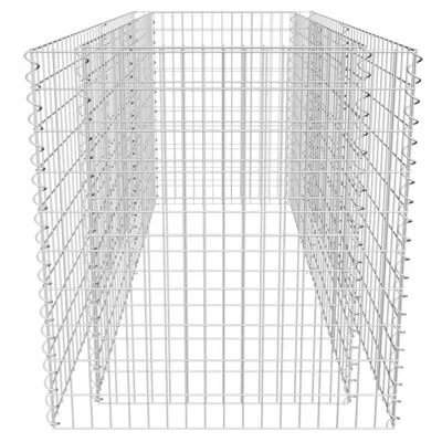 VidaXL Lit surélevé à gabion Acier 180 x 90 x 100 cm Argenté 5 VidaXL Lit surélevé à gabion Acier 180 x 90 x 100 cm Argenté – Image 5