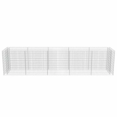 VidaXL Lit surélevé à gabion Acier galvanisé 450x90x100 cm 5 VidaXL Lit surélevé à gabion Acier galvanisé 450x90x100 cm – Image 5
