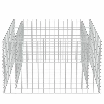 VidaXL Lit surélevé à gabion Acier galvanisé 90x90x50 cm 5 VidaXL Lit surélevé à gabion Acier galvanisé 90x90x50 cm – Image 5