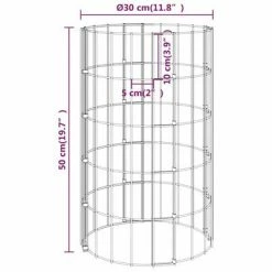 VidaXL Lits surélevés à gabion circulaires 4 pcs Ø30x50/100/150/200 cm -Pots & cache-pots Soldes 2022 image 5 152023