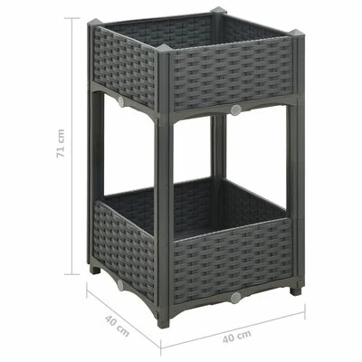 VidaXL Lit surélevé 40x40x71 cm Polypropylène 5 VidaXL Lit surélevé 40x40x71 cm Polypropylène – Image 5