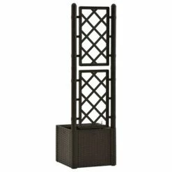 VidaXL Lit surélevé de jardin et treillis et système d'arrosage Moka 10 VidaXL Lit surélevé de jardin et treillis et système d'arrosage Moka -Pots & cache-pots Soldes 2022 image 5 313964