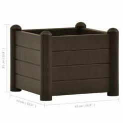 VidaXL Lit surélevé de jardin PP Moka 43x43x35 cm -Pots & cache-pots Soldes 2022 image 5 313972