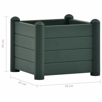 VidaXL Lit surélevé de jardin PP Vert 43x43x35 cm 5 VidaXL Lit surélevé de jardin PP Vert 43x43x35 cm – Image 5