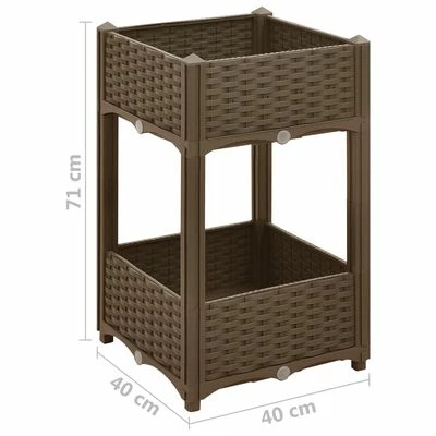 VidaXL Lit surélevé 40x40x71 cm Polypropylène 5 VidaXL Lit surélevé 40x40x71 cm Polypropylène – Image 5