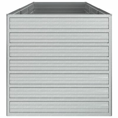 VidaXL Lit surélevé de jardin 240x80x77 cm Acier galvanisé Argenté 5 VidaXL Lit surélevé de jardin 240x80x77 cm Acier galvanisé Argenté – Image 5