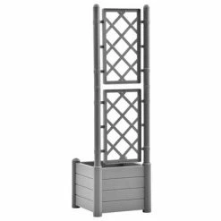 VidaXL Jardinière avec treillis 43x43x142 cm PP Gris pierre 10 VidaXL Jardinière avec treillis 43x43x142 cm PP Gris pierre -Pots & cache-pots Soldes 2022 image 5 317581