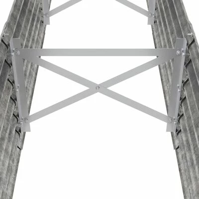 VidaXL Jardinière Acier enduit de poudre 224x40x36 cm Argenté 5 VidaXL Jardinière Acier enduit de poudre 224x40x36 cm Argenté – Image 5