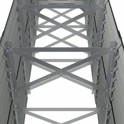 VidaXL Jardinière de jardin Acier enduit poudre 224x40x68cm Anthracite 5 VidaXL Jardinière de jardin Acier enduit poudre 224x40x68cm Anthracite – Image 5