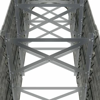 VidaXL Jardinière de jardin Acier enduit de poudre 224x40x68cm Argenté 5 VidaXL Jardinière de jardin Acier enduit de poudre 224x40x68cm Argenté – Image 5