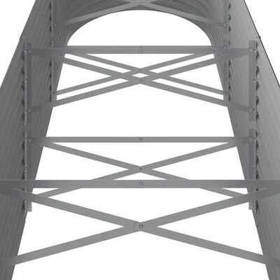 VidaXL Jardinière de jardin Acier enduit de poudre 296x80x68 cm Gris 5 VidaXL Jardinière de jardin Acier enduit de poudre 296x80x68 cm Gris – Image 5