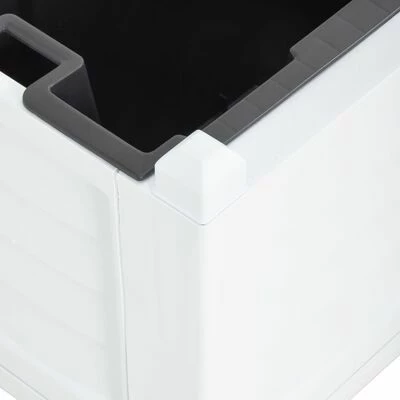 VidaXL Jardinière Blanc 80x42,5x42 cm PP 5 VidaXL Jardinière Blanc 80x42,5x42 cm PP – Image 5