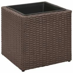 VidaXL Lits surélevés de jardin 3 pcs Résine tressée Marron -Pots & cache-pots Soldes 2022 image 5 41082