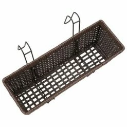 VidaXL Jeu de jardinières de balcon Trapèze Rotin 50 cm 2 pcs Marron -Pots & cache-pots Soldes 2022 image 5 41087