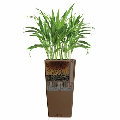 LECHUZA Jardinière Cubico 40 ALL-IN-ONE Taupe haute brillance 18215 5 LECHUZA Jardinière Cubico 40 ALL-IN-ONE Taupe haute brillance 18215 – Image 5