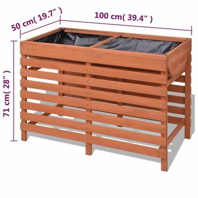 VidaXL Jardinière 100 x 50 x 71 cm Bois 5 VidaXL Jardinière 100 x 50 x 71 cm Bois – Image 5